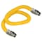 Flextron Gas Line Hose 5/8'' O.D.x30'' Len 1/2" MIP Fittings Yellow Coated Stainless Steel Flexible Connector FTGC-YC12-30A - alternate 1